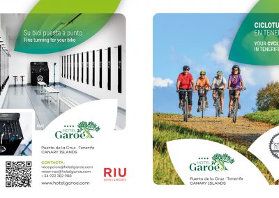Folleto promoción Cicloturismo para Hotel Garoé